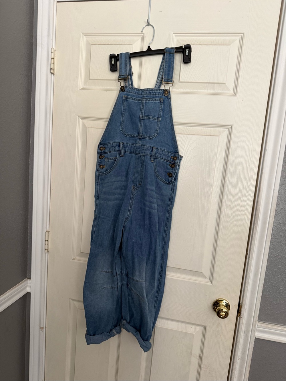 Like New Girls Denim Overalls - Light Blue
